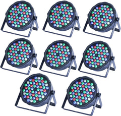 LED Stage Lights XPCLEOYZ 54x3W LED Par Light RGBW 162Watt DMX 512 Stage Lighting for Home Party Wedding DJ Show Club Concert Dance Floor Lighting - 4 Pack … (8PCS)